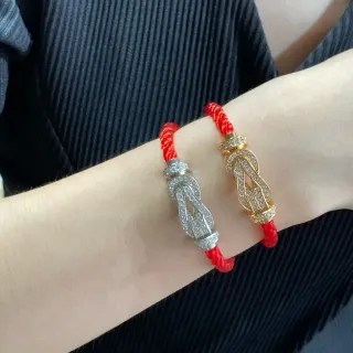 Cartier Juste un Clou Red Gold Pavé-Set Double-Knot Motif Bracelet