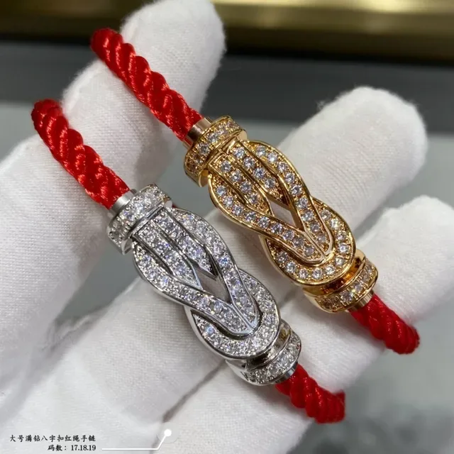 Bracelet Cartier Juste un Clou Or Rose Pavé-Set Double Nœud Motif 8