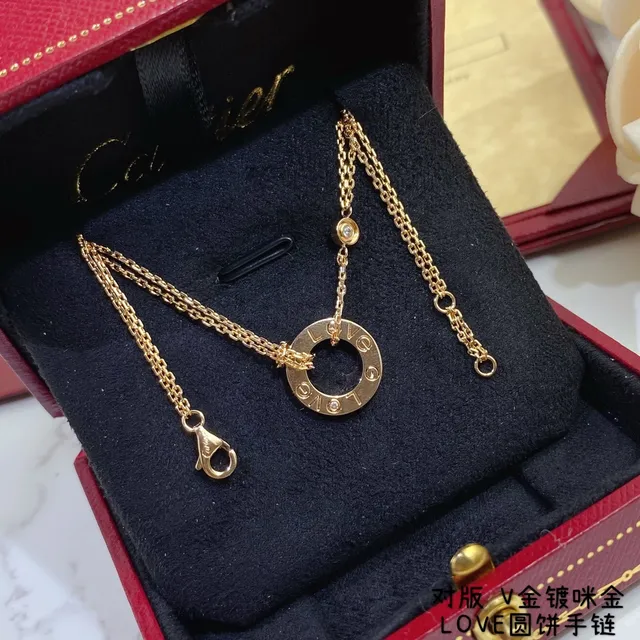 سوار كارتير لوف ذهب ألماس سلسلة دائرية مفتوحة 6