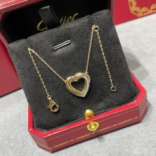 Cartier Love Colgante de doble corazón con diseño abierto en oro negro de dos tonos