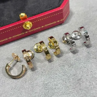 Cartier Love Narrow Polished Hoop Earrings