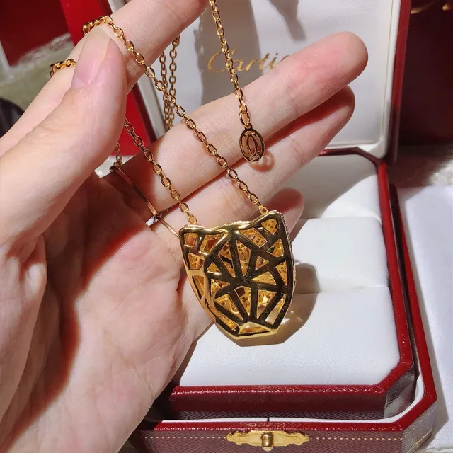 Cartier Panthère Cabeça de Pantera Colar com Pingente 7