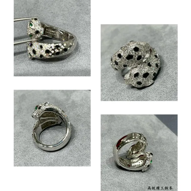 Cartier Panthère Pavé Anillos con cabeza de pantera 2