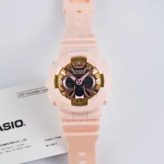 Casio Baby-G Reloj deportivo rosa pálido y dorado