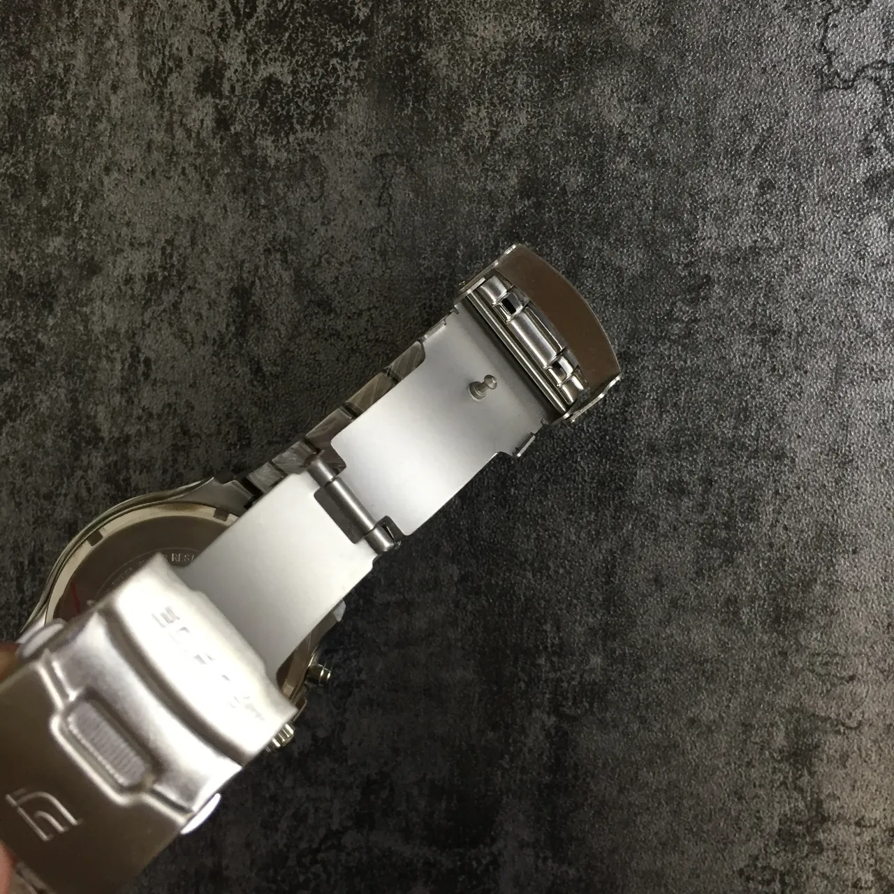 Casio কালো নীল ক্রোনোগ্রাফ ট্যাকিমিটার বেজেল ওয়াচ 6
