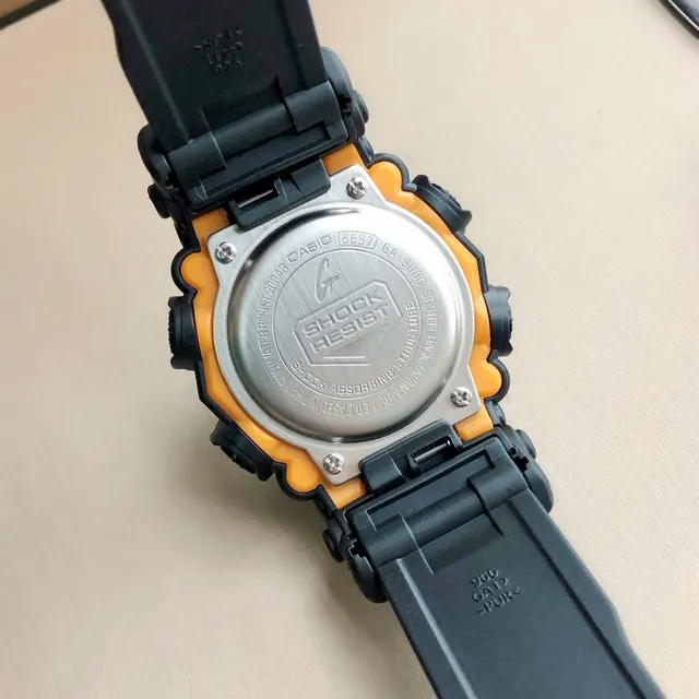 Casio Black Gold Rugged Resin Case Analog-Digital Hybrid Watch 3