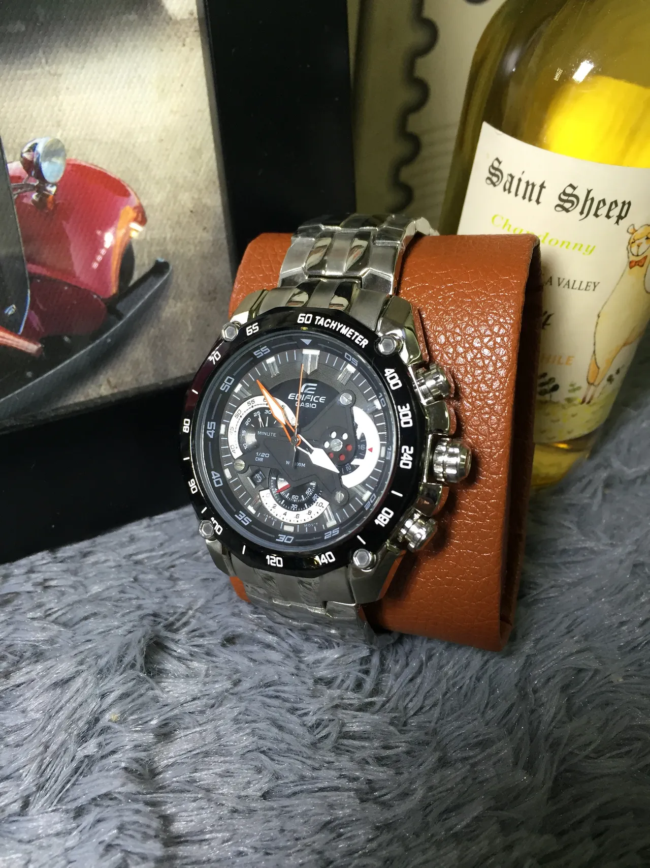 Casio Edifice Chronograph Noir et Argent Montre Sport 8