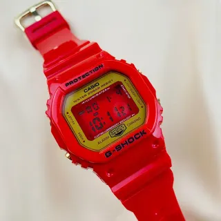 Casio G-Shock DW-5600 Rojo y Oro Reloj Deportivo