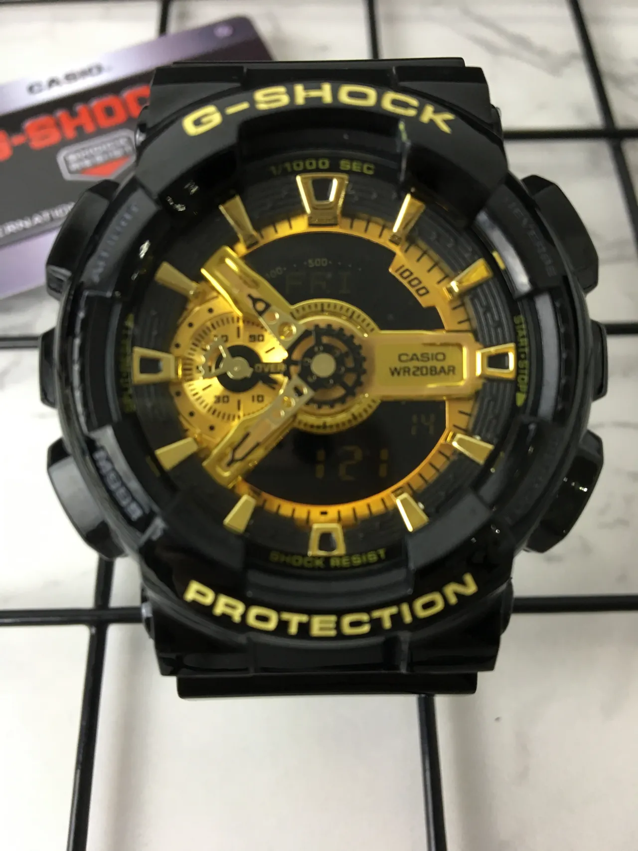 Casio G-Shock GA-100 Preto e Dourado Relógio Esportivo 3