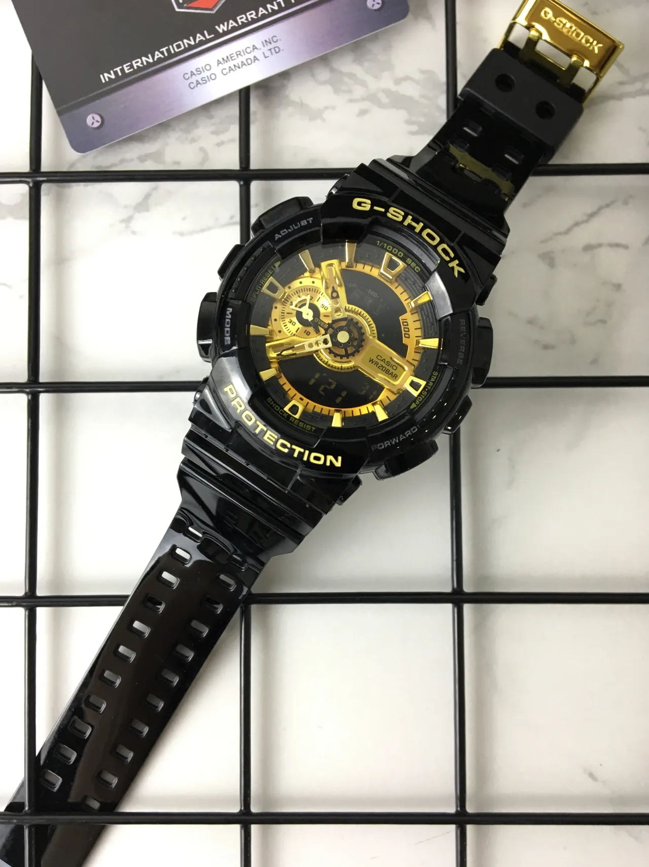 Casio G-Shock GA-100 Preto e Dourado Relógio Esportivo 6