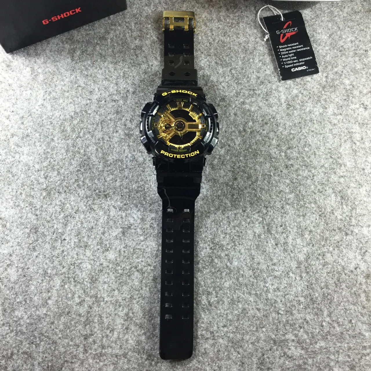Casio G-Shock GA-100 Preto e Dourado Relógio Esportivo 12