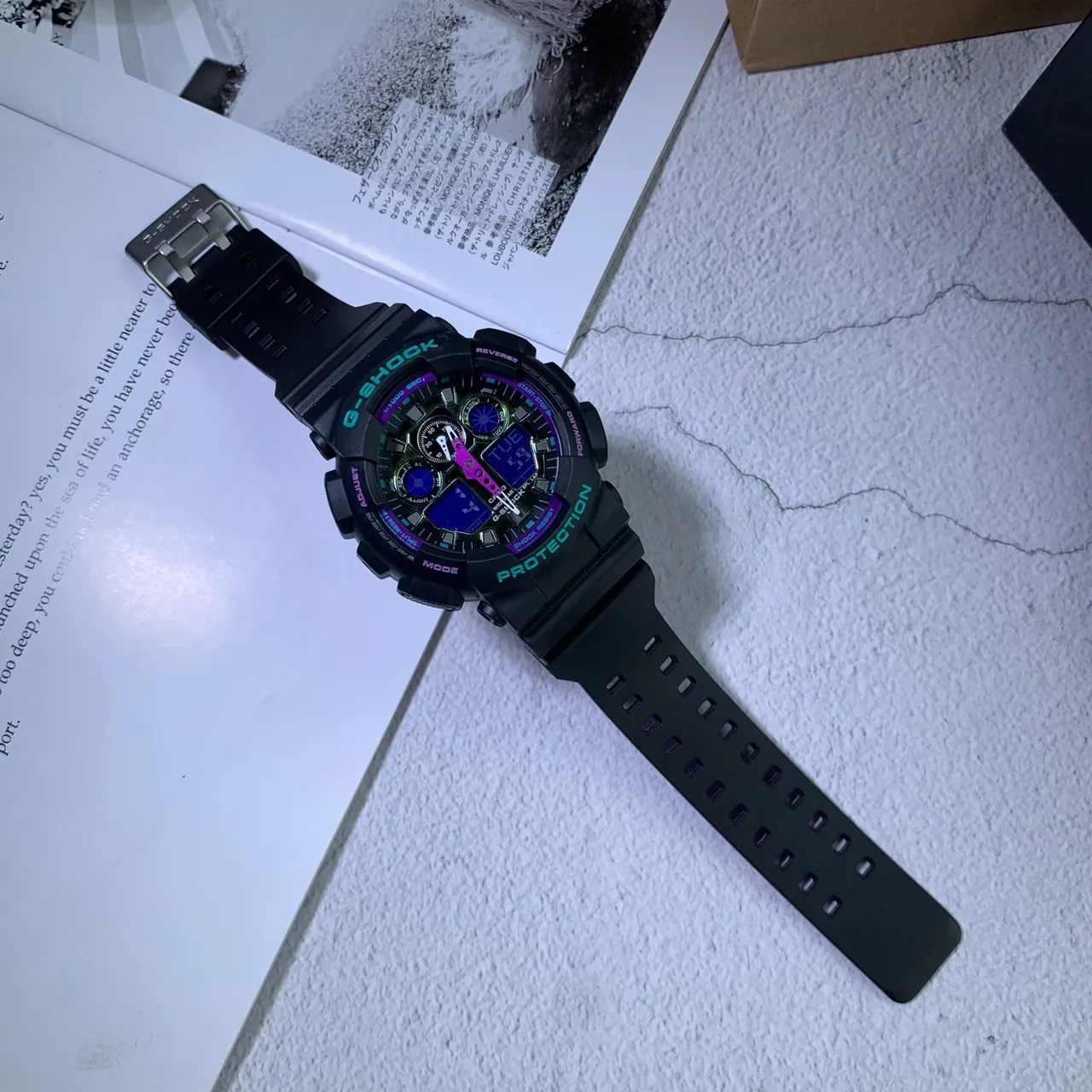 Casio G-Shock GA-100 Multicolor Neon Dial Sports Watch 6