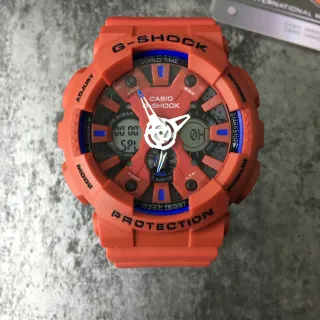 Casio G-Shock GA-100 Orange et Bleu montre sportive