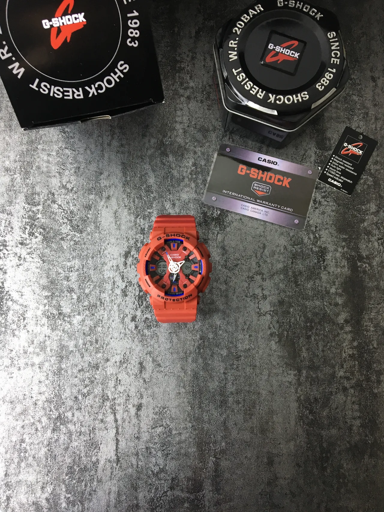 Casio G-Shock GA-100 Orange et Bleu montre sportive 2
