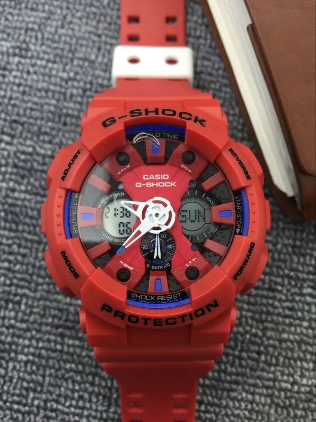 Casio G-Shock GA-100 Orange et Bleu montre sportive 10