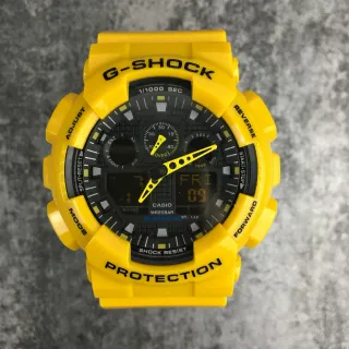 Casio G-Shock GA-100 أصفر أسود ساعة رياضية