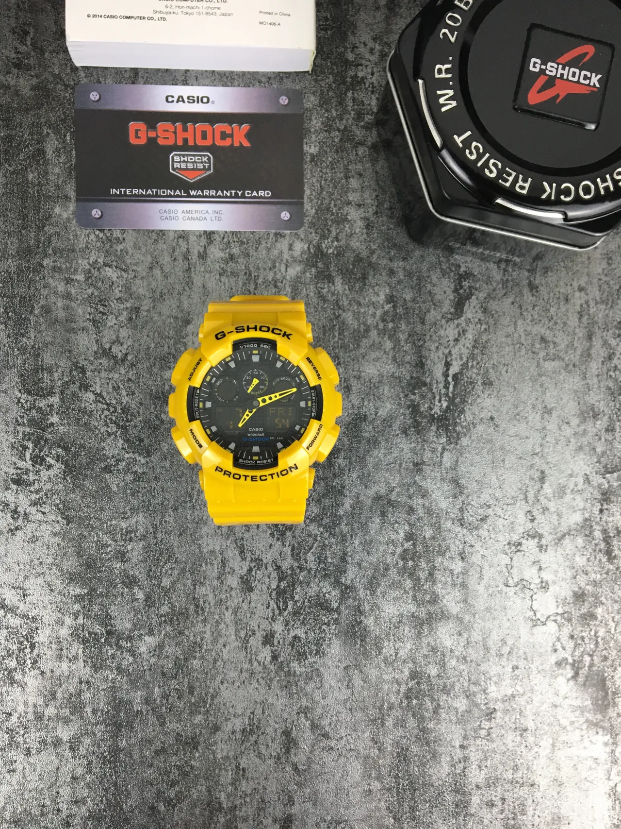 Casio G-Shock GA-100 Amarelo Preto Relógio Esportivo 2