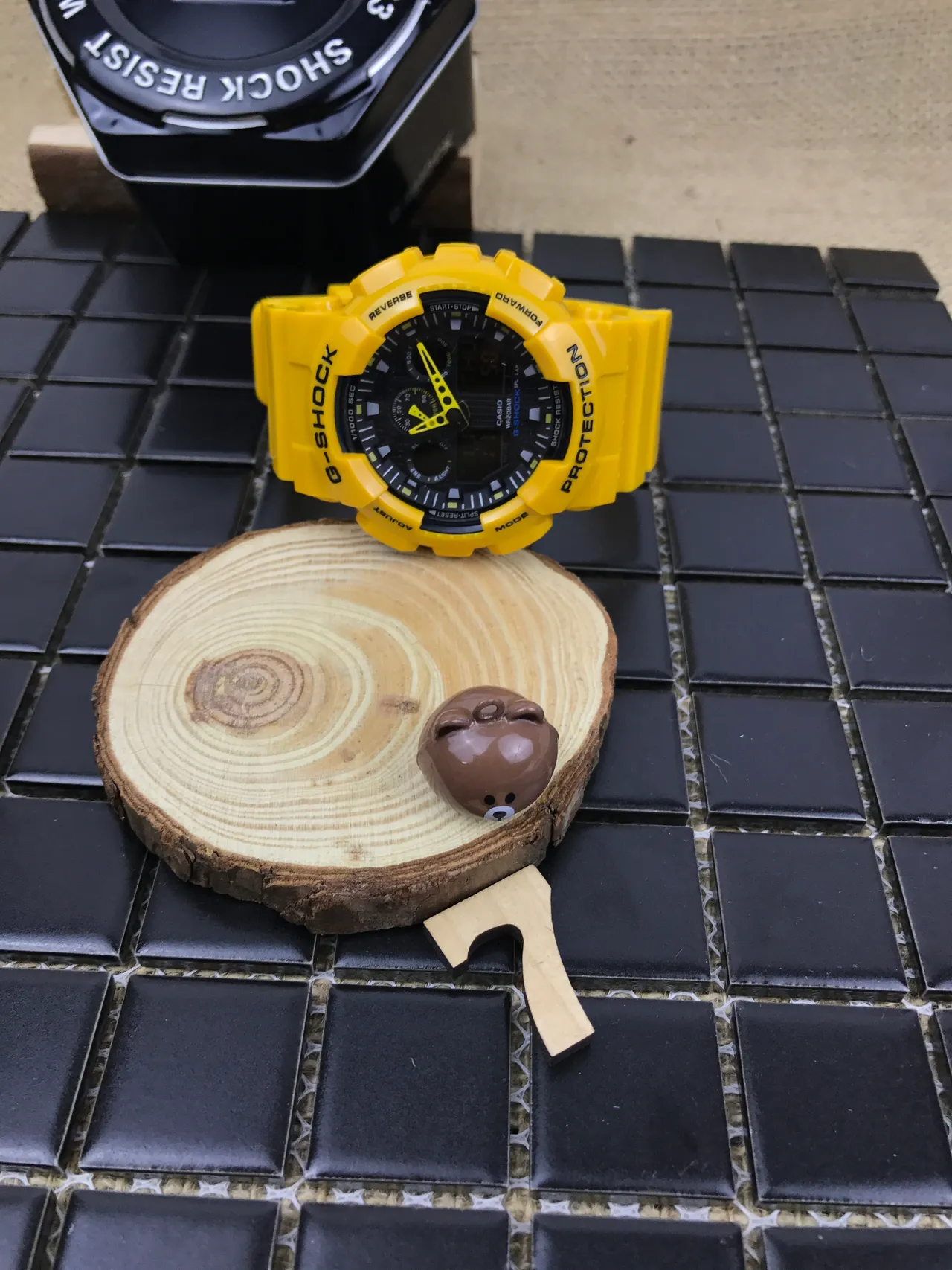 Casio G-Shock GA-100 Amarelo Preto Relógio Esportivo 8