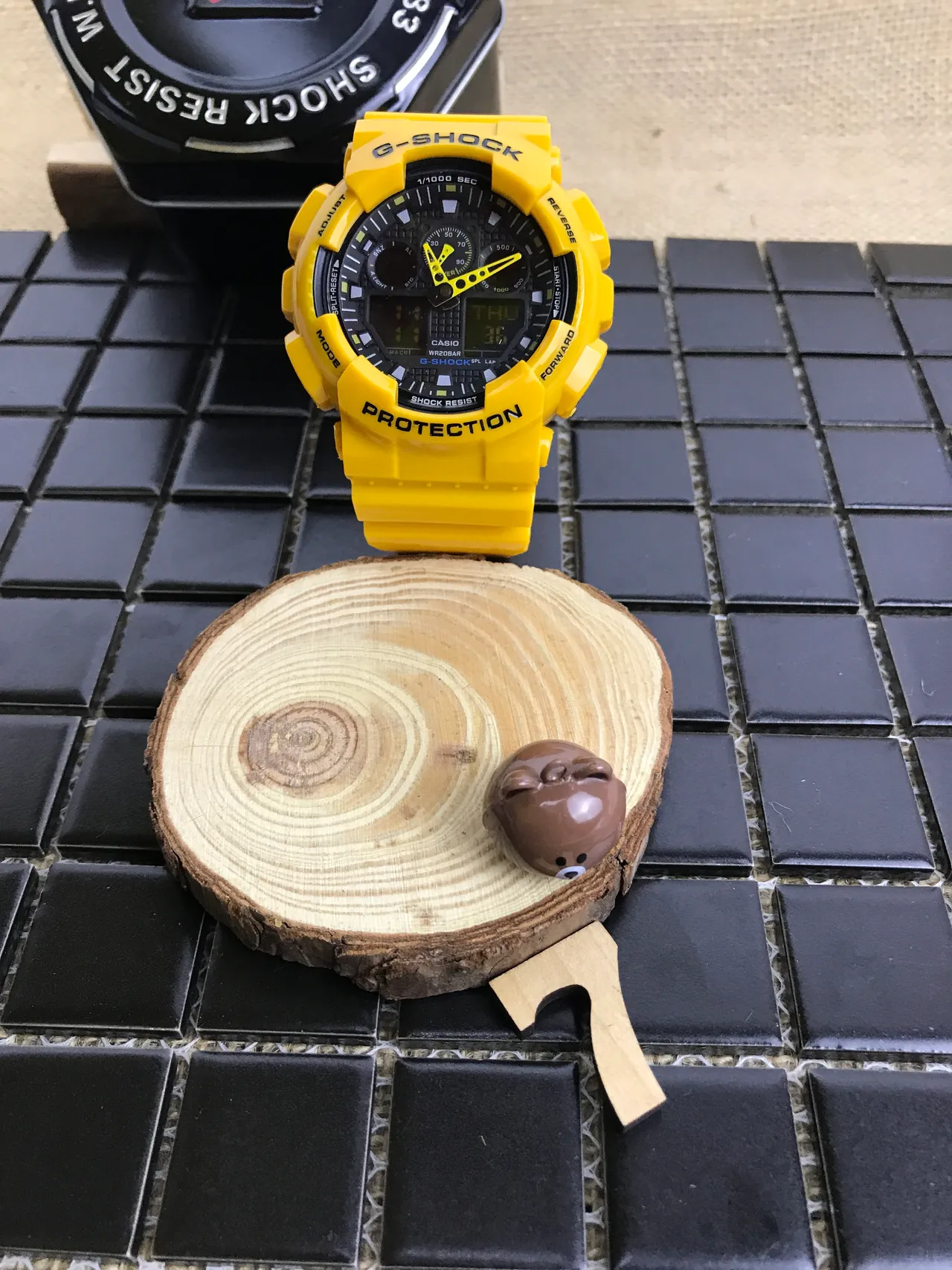 Casio G-Shock GA-100 Amarelo Preto Relógio Esportivo 10