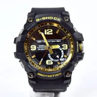 Casio G-Shock Mudmaster Black and Gold ساعة رياضية