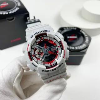Casio G-Shock Blanc et Rouge Analog-Digital Montre Sportive