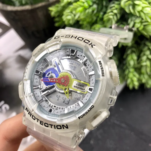 Casio Transparent Multicolor Translucent Resin Case Multi-Color Analog Hands Watch 3