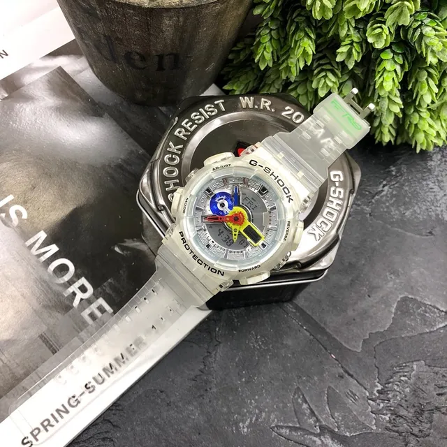 Casio Transparent Multicolor Translucent Resin Case Multi-Color Analog Hands Watch 6