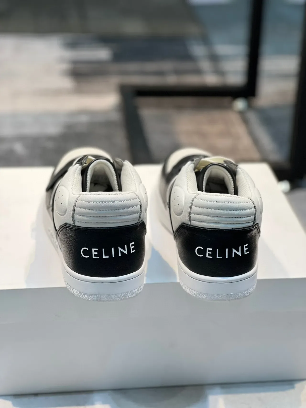 Celine CT-01 Black and White Leather High-Top Lifestyle Sneakers 2