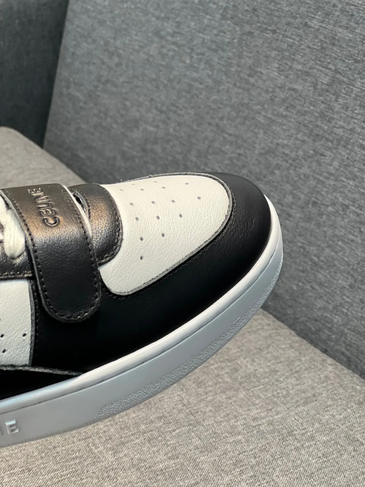 Celine CT-01 Black and White Leather High-Top Lifestyle Sneakers 4
