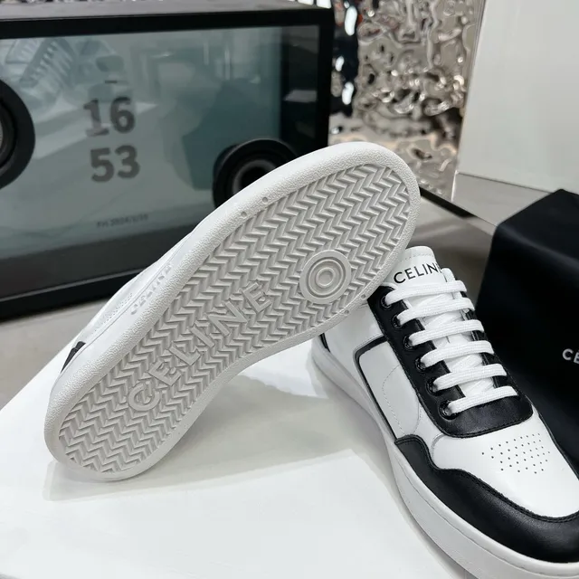 Céline CT-01 Zapatillas Lifestyle de Cuero de Dos Tonos 3