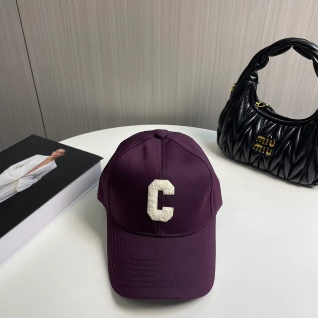Celine Boné de Beisebol com Logo Bordado Roxo 2