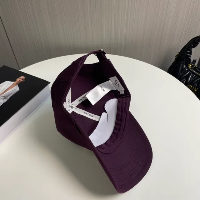 Celine Boné de Beisebol com Logo Bordado Roxo 5