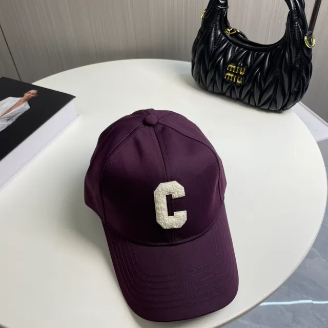 Celine Boné de Beisebol com Logo Bordado Roxo 6