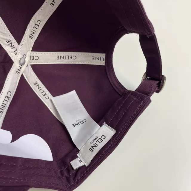 Celine Boné de Beisebol com Logo Bordado Roxo 8