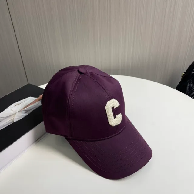 Celine Boné de Beisebol com Logo Bordado Roxo 9