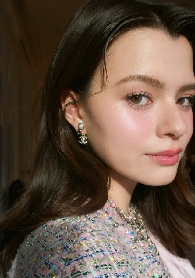Chanel Asymmetrical Gold-Tone Pearl and Crystal CC Logo Earrings 3