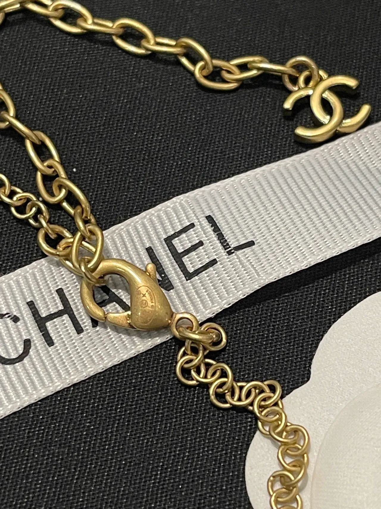 Chanel Bow Collection Gold-Tone Pearl and Crystal Necklace 4