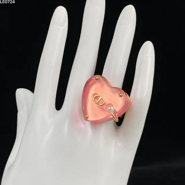Chanel CC Bague Or Rose Métal Émaillé Logo Bague 3