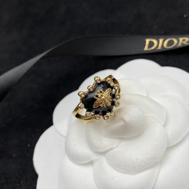 Chanel CC Bague Or Rose Métal Émaillé Logo Bague 8