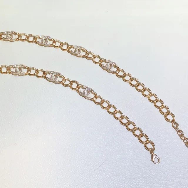 Chanel Crystal CC Chain Belt Rose Gold Tone Fashion Belt Bag 4