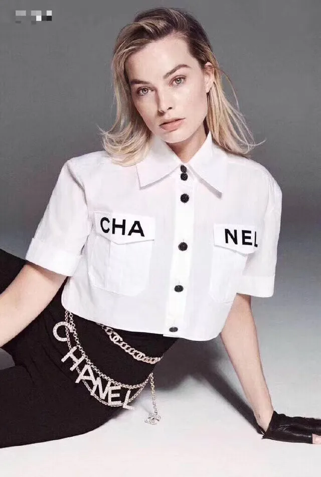 Chanel Crystal-Embellished Logo Double-Chain Fashion Belt Bag 6