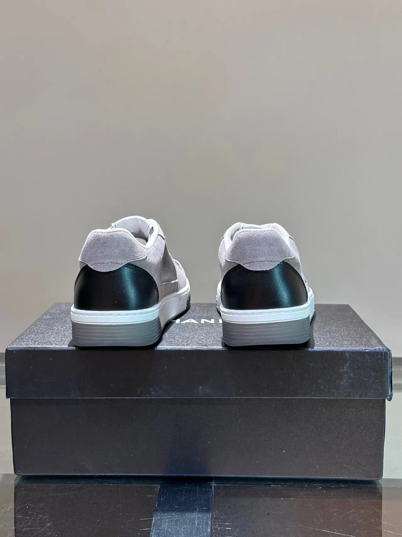 Chanel Low-Top Suede and Perforated Leather Sneaker 8