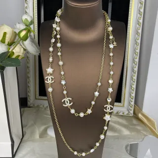 Chanel Pearl and Star Motif Gold-Tone Multi-Strand Necklace