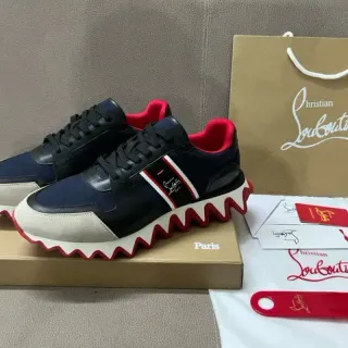 Christian Louboutin Wave Runner Navy Black Red White Lifestyle Sneakers
