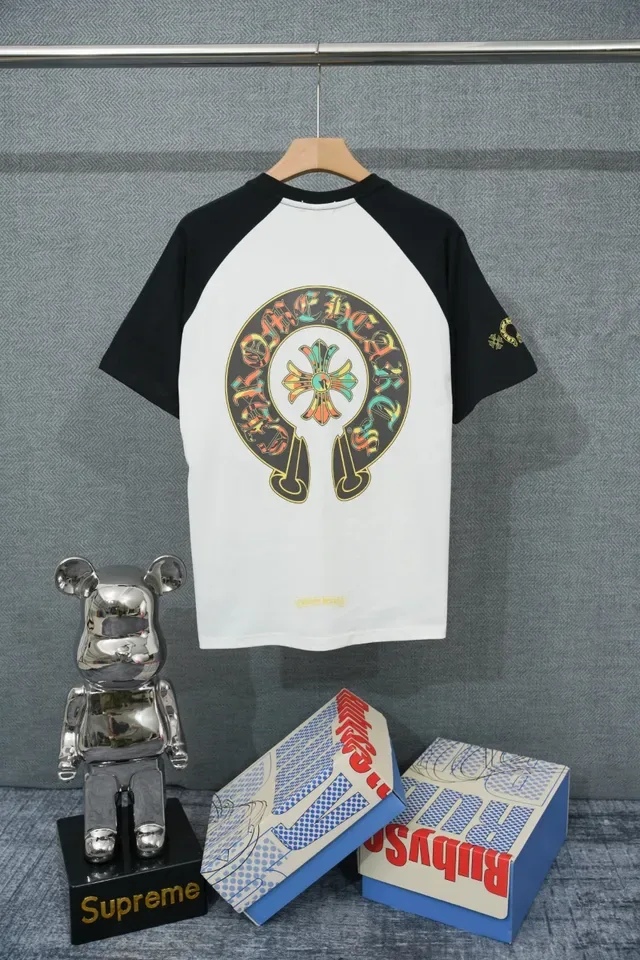 Chrome Hearts क्रॉस कढ़ाई रैगलन स्लीव टी-शर्ट 2