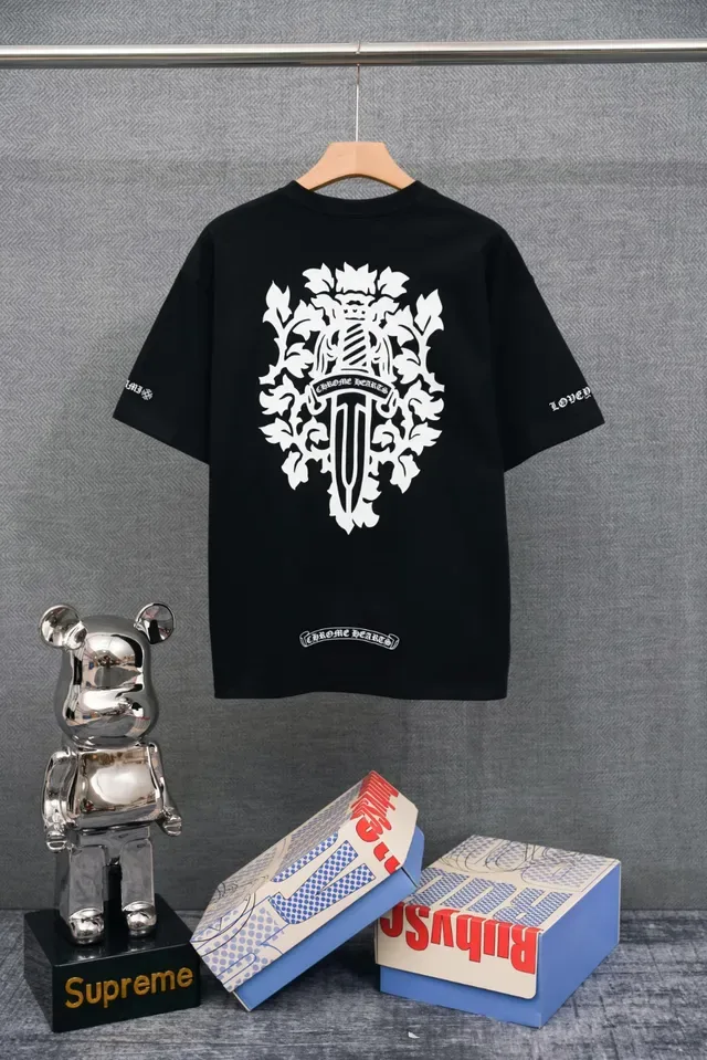 Chrome Hearts Dagger Crest सफ़ेद टी-शर्ट 2