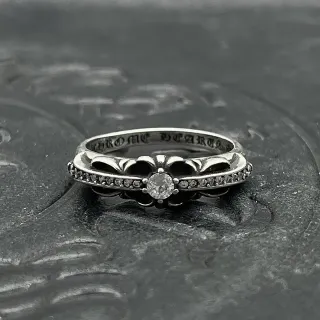 Chrome Hearts ফ্লোরাল ক্রাউন পাভে আঙটি