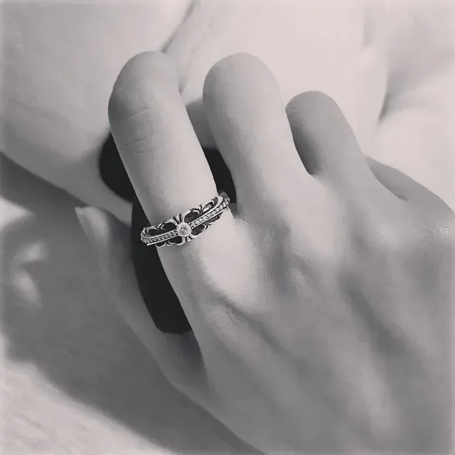 Chrome Hearts Floral Crown Pavé Ring 2