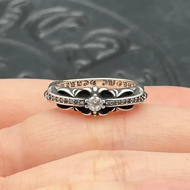 Chrome Hearts Floral Crown Pavé Ring 5