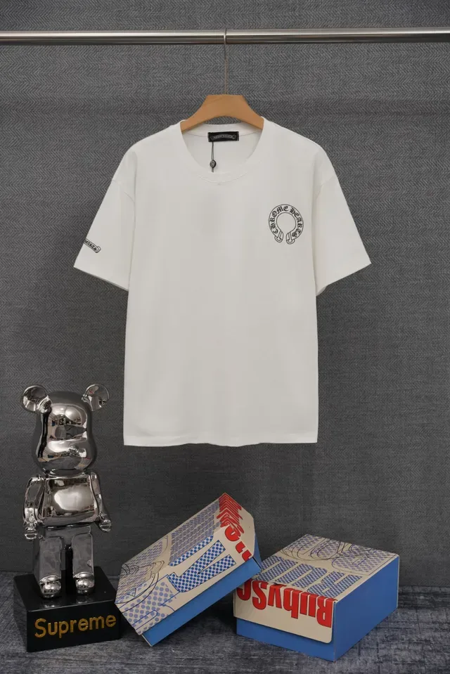 Chrome Hearts Graphic Tee Black White Embroidered Logo T-Shirt 3